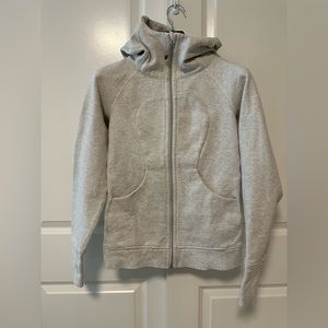 Lululemon, Scuba Hoodie, Light Heather Grey, Size 6